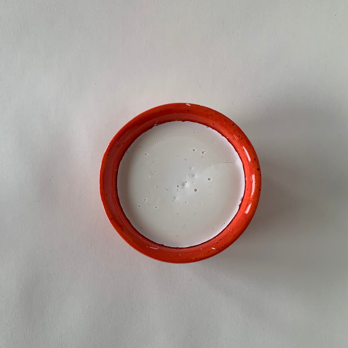 Dish Soap Ramekin - bright orange with gold speckles