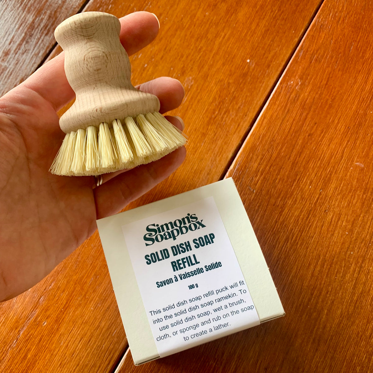Solid Dish Soap Refill and Dish Brush Set