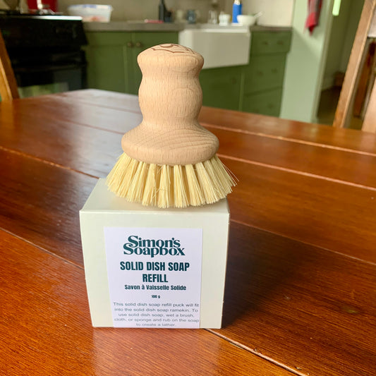 Solid Dish Soap Refill and Dish Brush Set