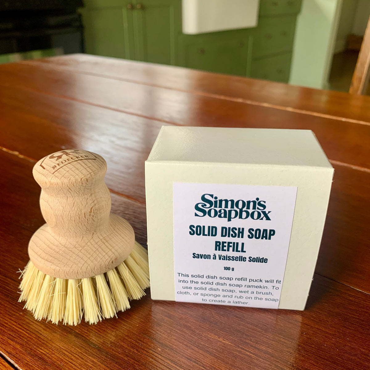 Solid Dish Soap Refill and Dish Brush Set