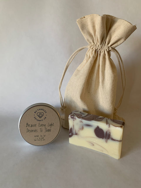 Lavender soap and candle set