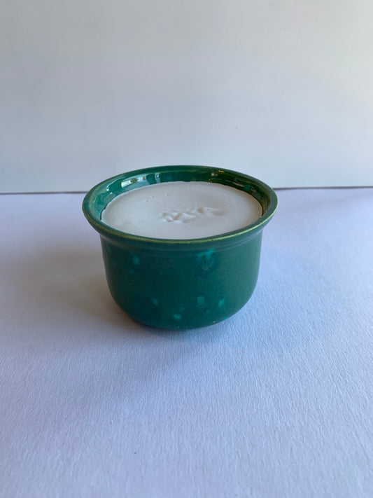 Dish Soap Ramekin - Sage green with turquoise accents